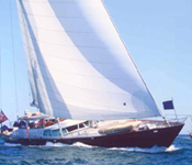 Gitana under full sail.